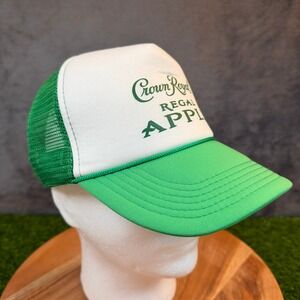 Crown Royal Regal Apple Trucker Hat Green White Mesh Snapback Cap Mens Promo
